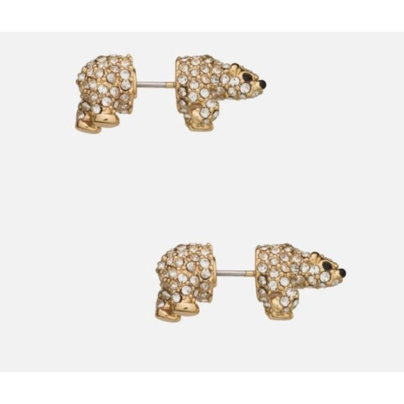 Kate Spade Polar Bear Earrings Arctic Cold Comforts Collection NEW - Picture 1 of 4